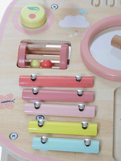 Activity Table & Musical Development - Wood FSC® Certified Multi+PINK LIGHT SOLID WITH DESIGN 