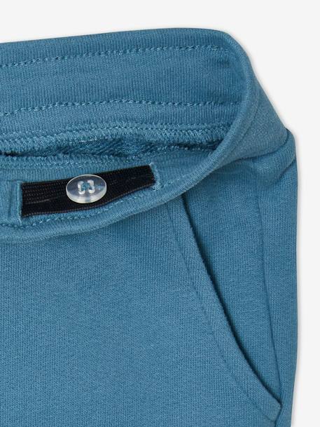 Boys' Fleece Bermuda Shorts BLUE MEDIUM SOLID WITH DESIGN+Dark Blue+pecan nut 