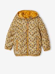 Girls-Coats & Jackets-Padded Jackets-Lightweight Padded Jacket with Hood & Printed Motifs for Girls