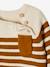 Sailor-Type Jumper for Babies BROWN MEDIUM STRIPED+Dark Blue Stripes+White Stripes 