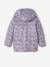 Reversible Lightweight Padded Jacket with Padding in Recycled Polyester, for Girls 6306+GREY DARK ALL OVER PRINTED+night blue+PINK BRIGHT ALL OVER PRINTED 