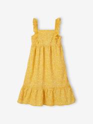 Girls-Long Dress with Ruffled Straps for Girls