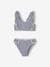 Striped Bikini for Girls BLUE DARK STRIPED 