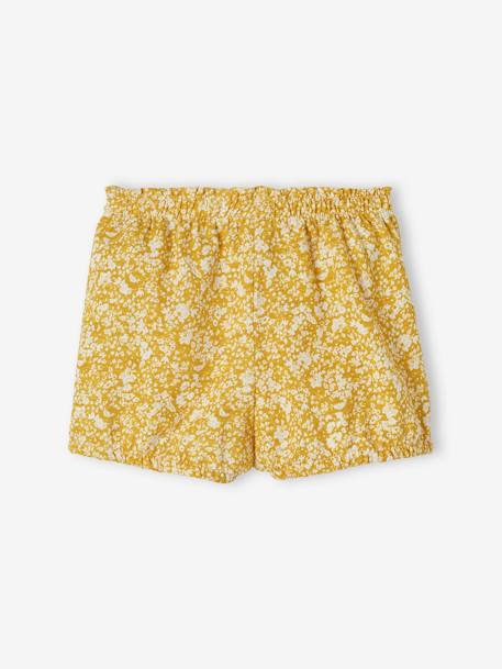 Jersey Knit Shorts, for Baby Girls White/Print+YELLOW MEDIUM ALL OVER PRINTED 