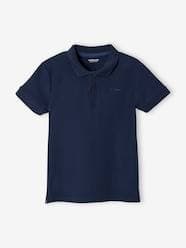 Short Sleeve Polo Shirt, Embroidery on the Chest, for Boys