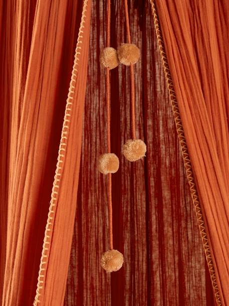 Bed Canopy in Cotton Gauze, Wild Sahara BROWN MEDIUM SOLID 