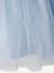 Girls' Sateen & Tulle Occasion Dress BLUE LIGHT SOLID+Light Pink+White 