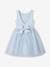 Girls' Sateen & Tulle Occasion Dress BLUE LIGHT SOLID+Light Pink+White 