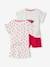 Pack of 2 Pyjamas for Girls WHITE LIGHT SOLID WITH DESIGN 