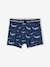 Pack of 5 Stretch Whale Boxer Shorts for Boys BLUE LIGHT ALL OVER PRINTED 