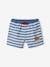 Surf Swim Shorts for Babies BLUE MEDIUM STRIPED 