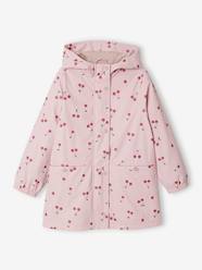 Girls-Coats & Jackets-Trenchcoats & Raincoats-Floral Raincoat with Hood, for Girls