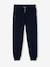 Joggers in Techno Fabric for Boys BLUE DARK SOLID WITH DESIGN 