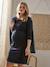 Close-Fitting Maternity Dress Black 