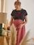 Long Skirt in Cotton Gauze for Maternity BROWN LIGHT SOLID+olive+pecan nut 