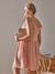 Short Cotton Gauze Dress, Maternity & Nursing Special PINK LIGHT SOLID 