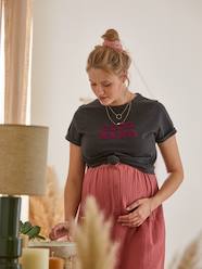 -T-Shirt with Message, in Organic Cotton, Maternity & Nursing Special