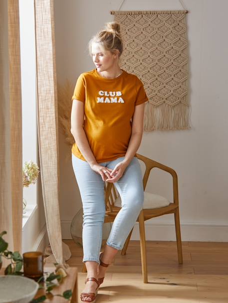 T-Shirt with Message, in Organic Cotton, Maternity & Nursing