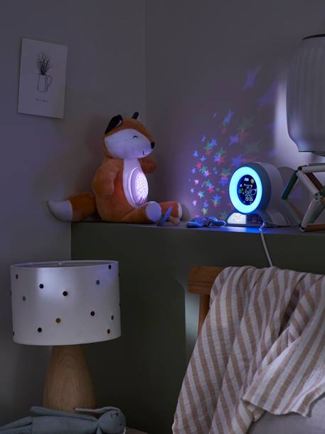 Stars Projecting Fox Night Light Grey+Orange 