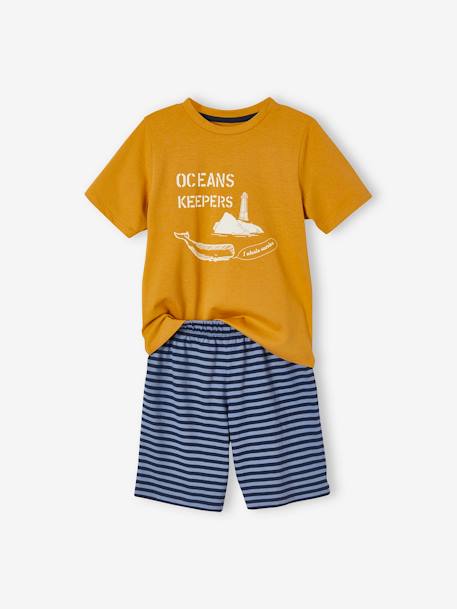 Pack of 2 Whale Pyjamas for Boys YELLOW MEDIUM SOLID WTH DESIGN 