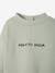 Sweatshirt with Message for Babies GREEN MEDIUM SOLID WITH DESIG 