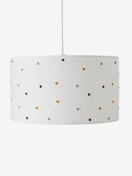 Hanging Lampshade with Embroidered Dots BEIGE LIGHT SOLID WITH DESIGN 