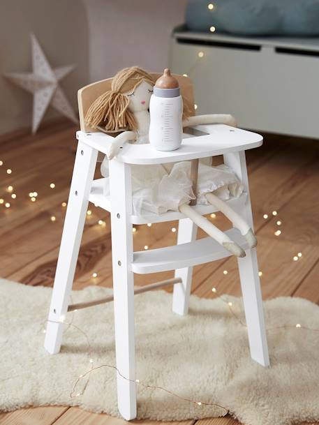 Wooden High Chair for Dolls - FSC® Certified White 