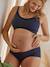 Bra with Lace Detail, for Maternity & Nursing Black+BROWN DARK SOLID+Dark Blue+Pink+WHITE LIGHT SOLID 