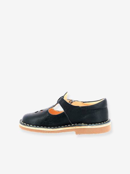 T-Bar Shoes in Vegetable Tanned Leather, Dingo 2 ASTER® BLUE DARK SOLID+WHITE LIGHT SOLID 