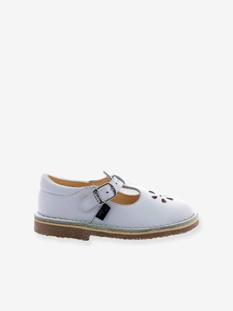 T-Bar Shoes in Vegetable Tanned Leather, Dingo 2 ASTER® BLUE DARK SOLID+WHITE LIGHT SOLID 