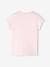 Pack of 3 Assorted T-shirts, Iridescent Details for Girls BLUE DARK SOLID WITH DESIGN+pastel yellow+raspberry pink+sage green 