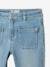 Flared Jeans for Girls BLUE MEDIUM SOLID 