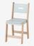 Junior Chair, Seat Height 45 cm, ARCHITEKT LINE Green/Wood+PINK MEDIUM SOLID+Wood/White 