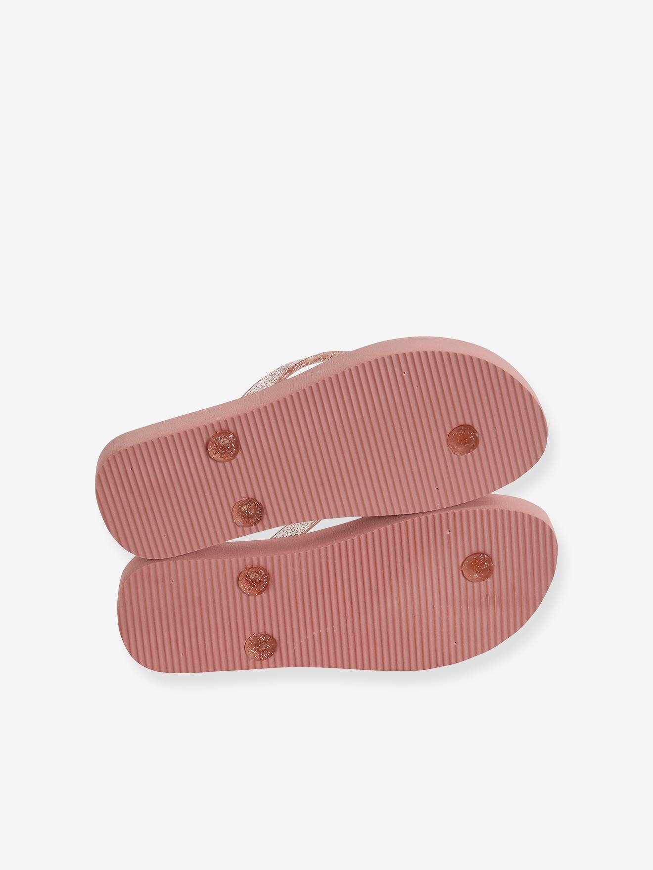 Pink and green flip hot sale flops