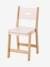 Junior Chair, Seat Height 45 cm, ARCHITEKT LINE Green/Wood+PINK MEDIUM SOLID+Wood/White 