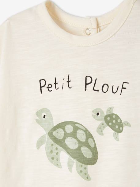 'Sea Animals' T-Shirt for Babies aqua green+BEIGE LIGHT SOLID WITH DESIGN+pale yellow 