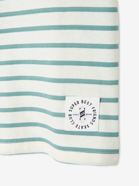 Short-Sleeved Sailor-Style T-Shirt for Boys azure+BLUE BRIGHT STRIPED+GREEN MEDIUM STRIPED+striped red+striped yellow 