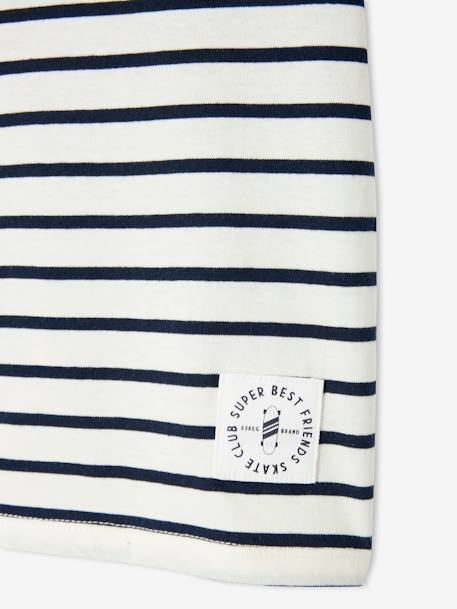 Short-Sleeved Sailor-Style T-Shirt for Boys azure+BLUE BRIGHT STRIPED+GREEN MEDIUM STRIPED+striped red+striped yellow 