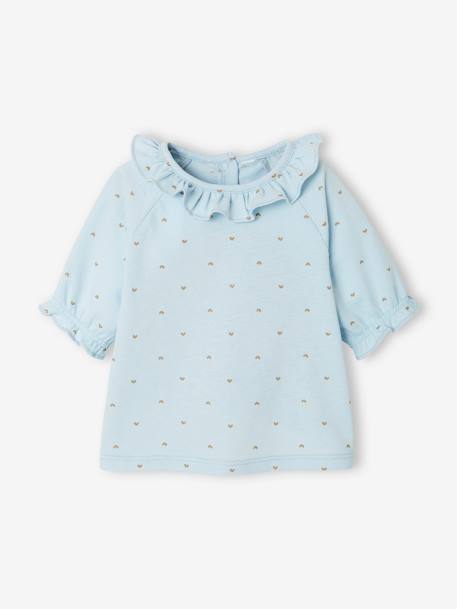 Wide Neck Top for Babies BLUE MEDIUM ALL OVER PRINTED 