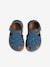 Closed-Toe Leather Sandals for Babies BEIGE DARK SOLID+BLUE DARK SOLID 