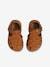 Closed-Toe Leather Sandals for Babies BEIGE DARK SOLID+BLUE DARK SOLID 