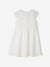 2-in-1 Special Occasion Dress, Macramé Top Layer, for Girls nude pink+WHITE LIGHT SOLID 