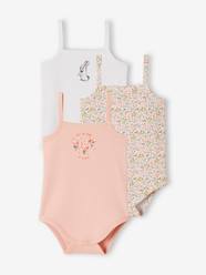 Baby-Pack of 3 Rabbit Bodysuits, Thin Straps, for Newborn Babies