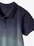 Dip-Dye Polo Shirt for Boys BLUE BRIGHT SOLID WITH DESIGN 