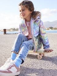 -Lightweight Jacket with Shiny Iridescent Effect, for Girls