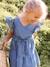 Light Denim Dress with Wrap-Over Effect for Girls BLUE DARK WASCHED 