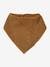 Pack of 3 Bandana-Style Bibs in Terry Cloth & Cotton Gauze BROWN LIGHT SOLID WITH DESIGN 