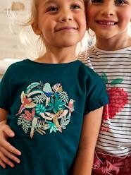 -T-Shirt with Ruffle & Sequins for Girls