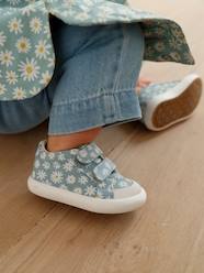 Shoes-Baby Footwear-Touch-Fastening Trainers in Canvas for Baby Girls