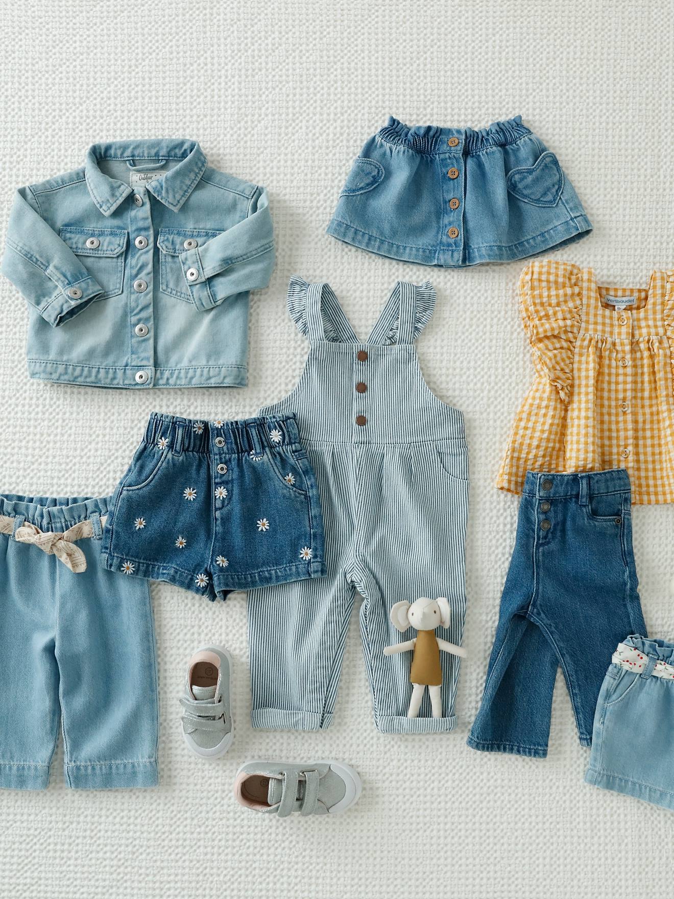 Denim outfit store for baby girl